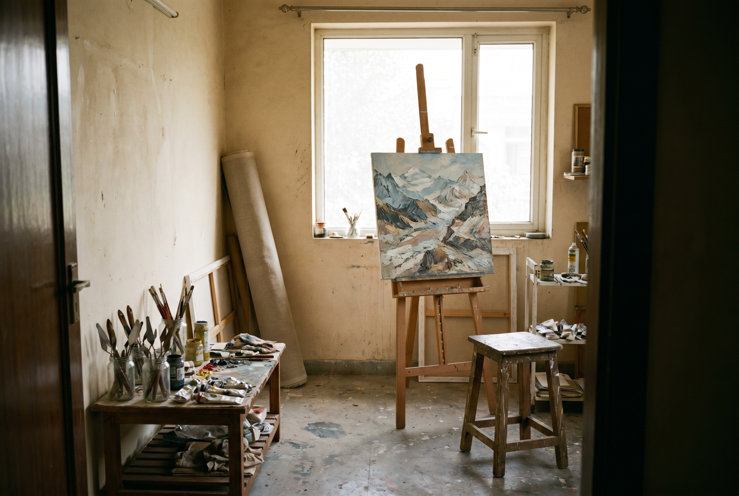 The Faridabad studio, looking north