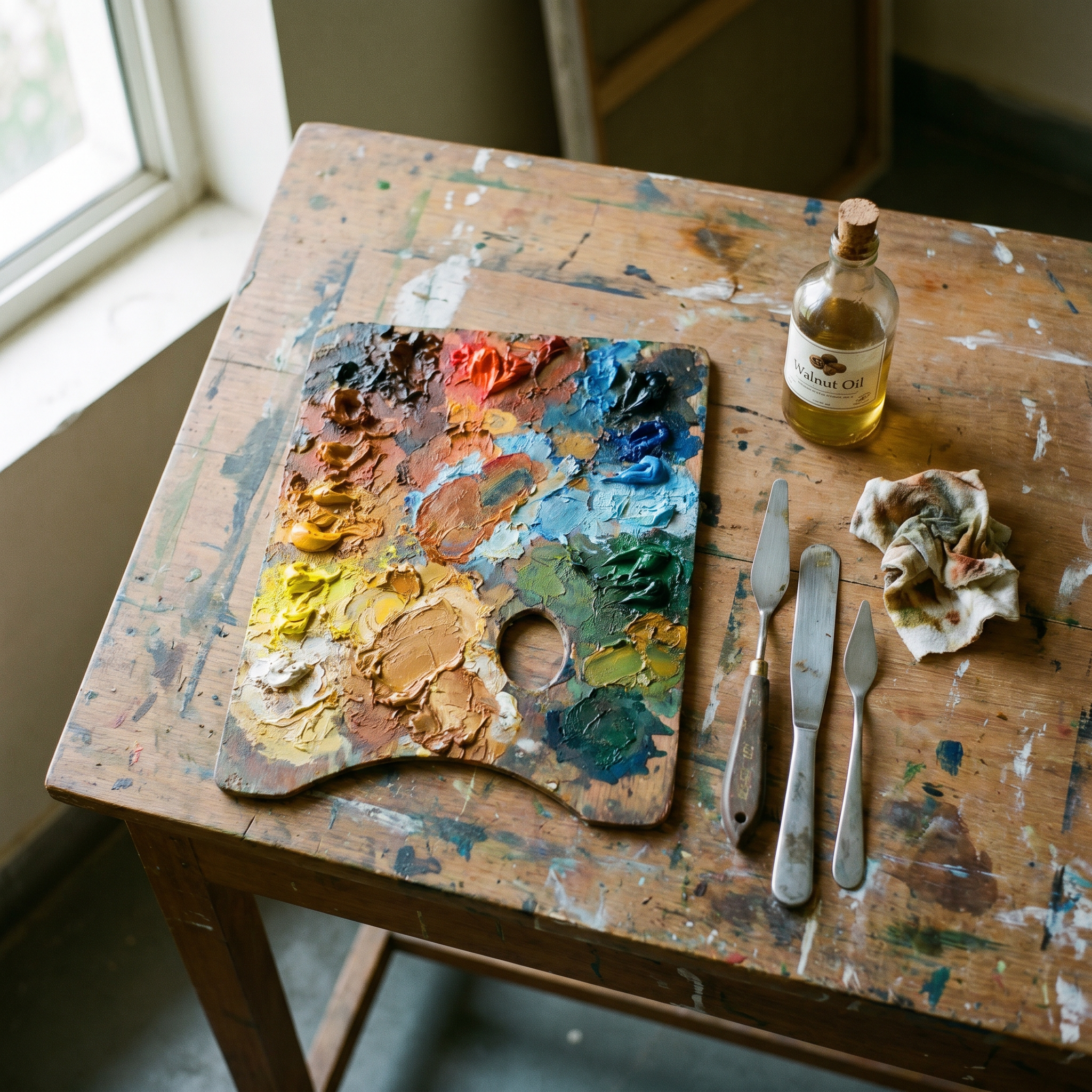 Sandhya at the easel